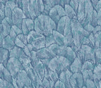 Tranquil Lagoon Blue Luxury Feather Wallpaper