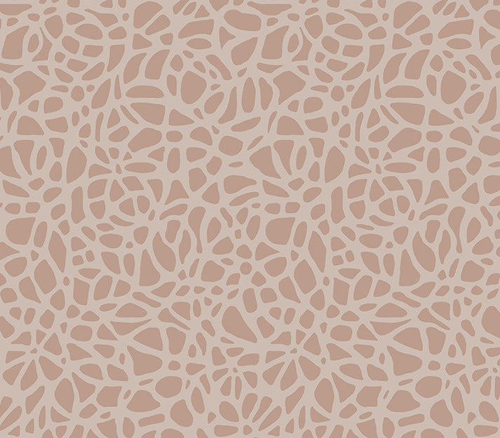 Pebble Beach Rose Gold Luxury Patterned Wallpaper