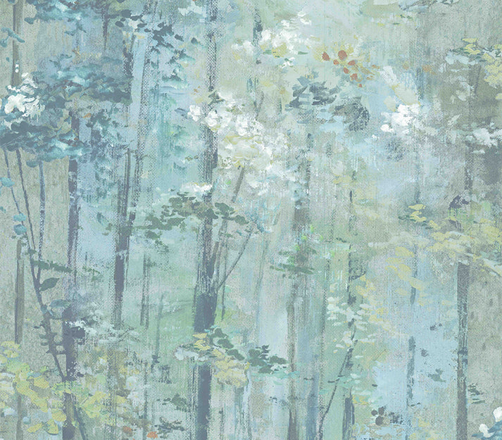 Glade Seafoam Green Luxury Tree Wallpaper