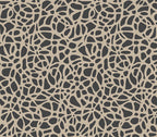 Pebble Jet Black Luxury Flock Wallpaper