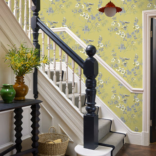 Rosemore Yellow Luxury Bird Wallpaper