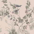 Rosemore Pink Luxury Bird Wallpaper