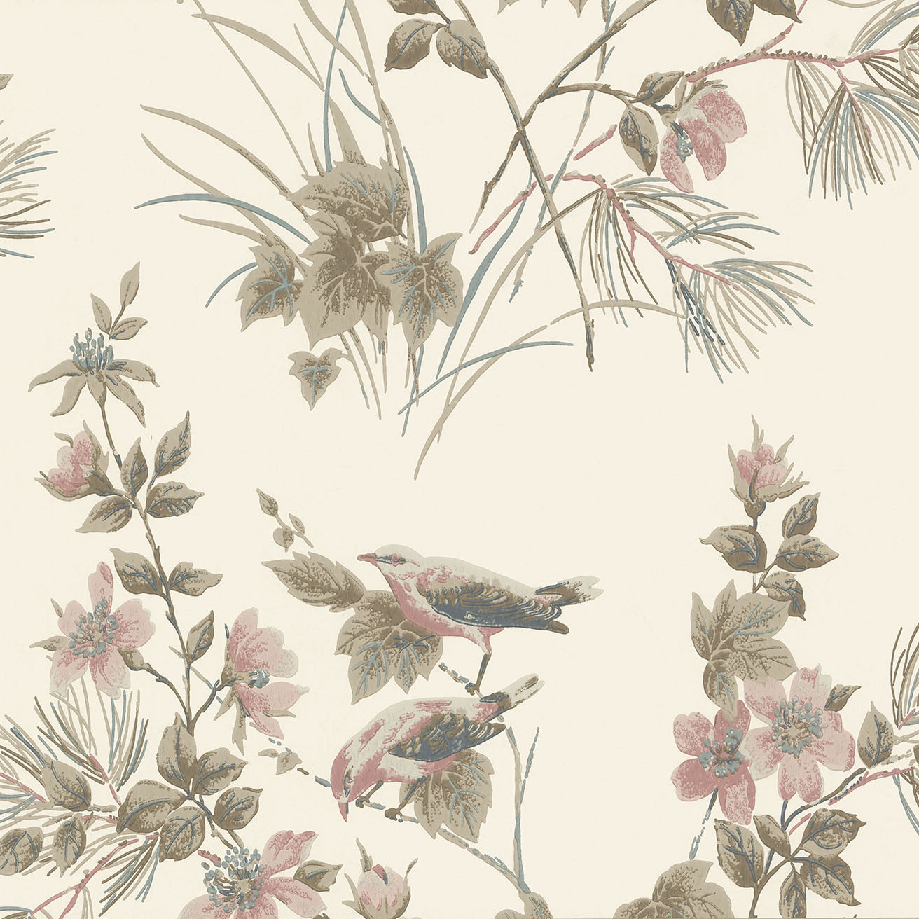 Rosemore Natural Luxury Bird Wallpaper