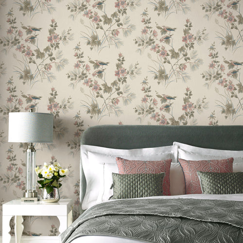 Rosemore Natural Luxury Bird Wallpaper