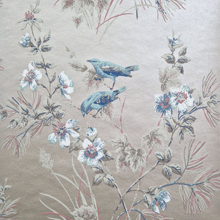 Rosemore Taupe Metallic Luxury Bird Wallpaper
