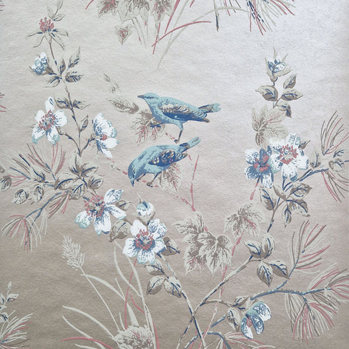 Rosemore Taupe Metallic Luxury Bird Wallpaper