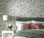 Rosemore Grey Luxury Bird Wallpaper
