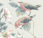 Rosemore Grey Luxury Bird Wallpaper