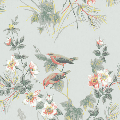 Rosemore Grey Luxury Bird Wallpaper