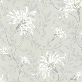 Fairhaven Grey Luxury Floral Wallpaper