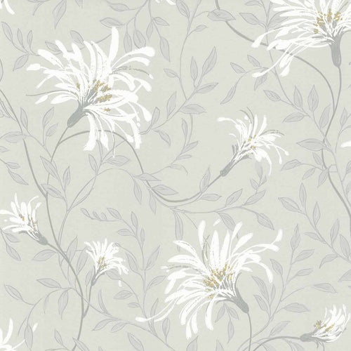 Fairhaven Grey Luxury Floral Wallpaper