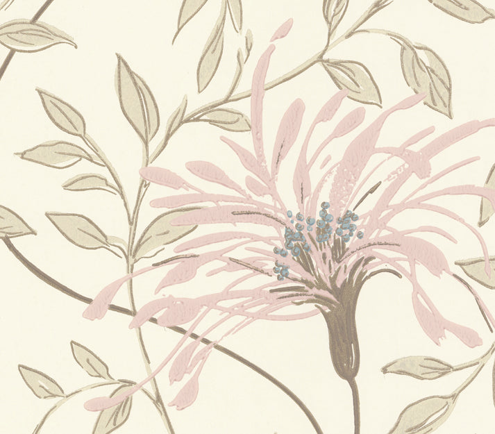 Fairhaven Pink Luxury Floral Wallpaper