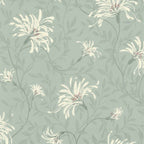 Fairhaven Duck Egg Blue Luxury Floral Wallpaper