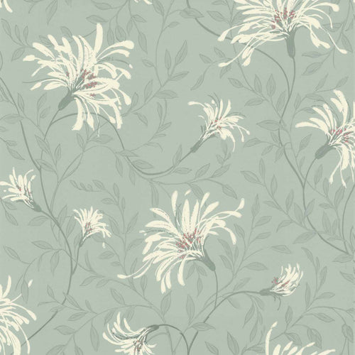 Fairhaven Duck Egg Blue Luxury Floral Wallpaper