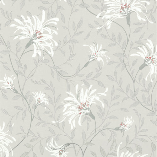Fairhaven Grey Luxury Floral Wallpaper