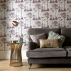 Prior Park Pink Luxury Tree Wallpaper