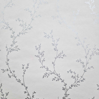 Milton Silver Luxury Leaf Wallpaper
