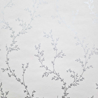 Milton Silver Luxury Leaf Wallpaper
