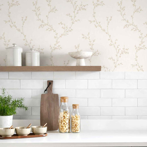 Milton Natural Luxury Leaf Wallpaper