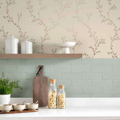 Milton Gold Luxury Leaf Wallpaper