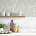 Milton Grey Luxury Leaf Wallpaper