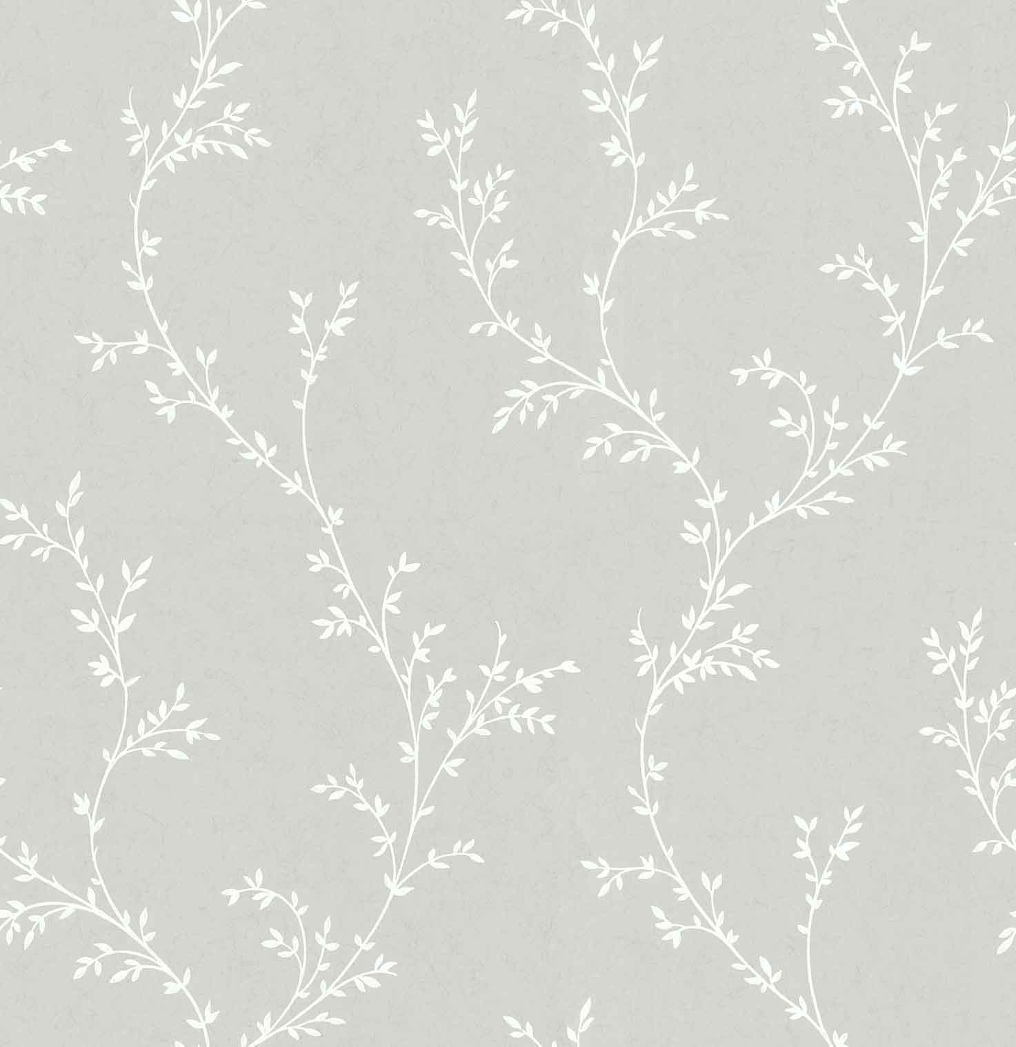 Milton Grey Luxury Leaf Wallpaper