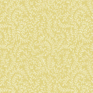 Audley Yellow Luxury Leaf Wallpaper