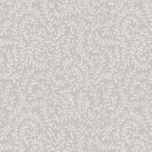 Audley Grey Luxury Leaf Wallpaper