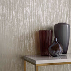 Helmsley Silver and Cream Luxury Foil Wallpaper
