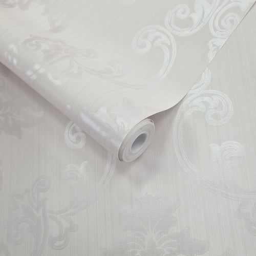 Hampton Natural Luxury Damask Wallpaper