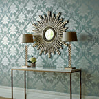 Hampton Duck Egg Blue Luxury Damask Wallpaper