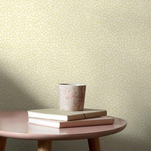 Kew Yellow Luxury Geometric Wallpaper