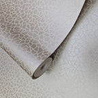 Kew Taupe Metallic Luxury Geometric Wallpaper