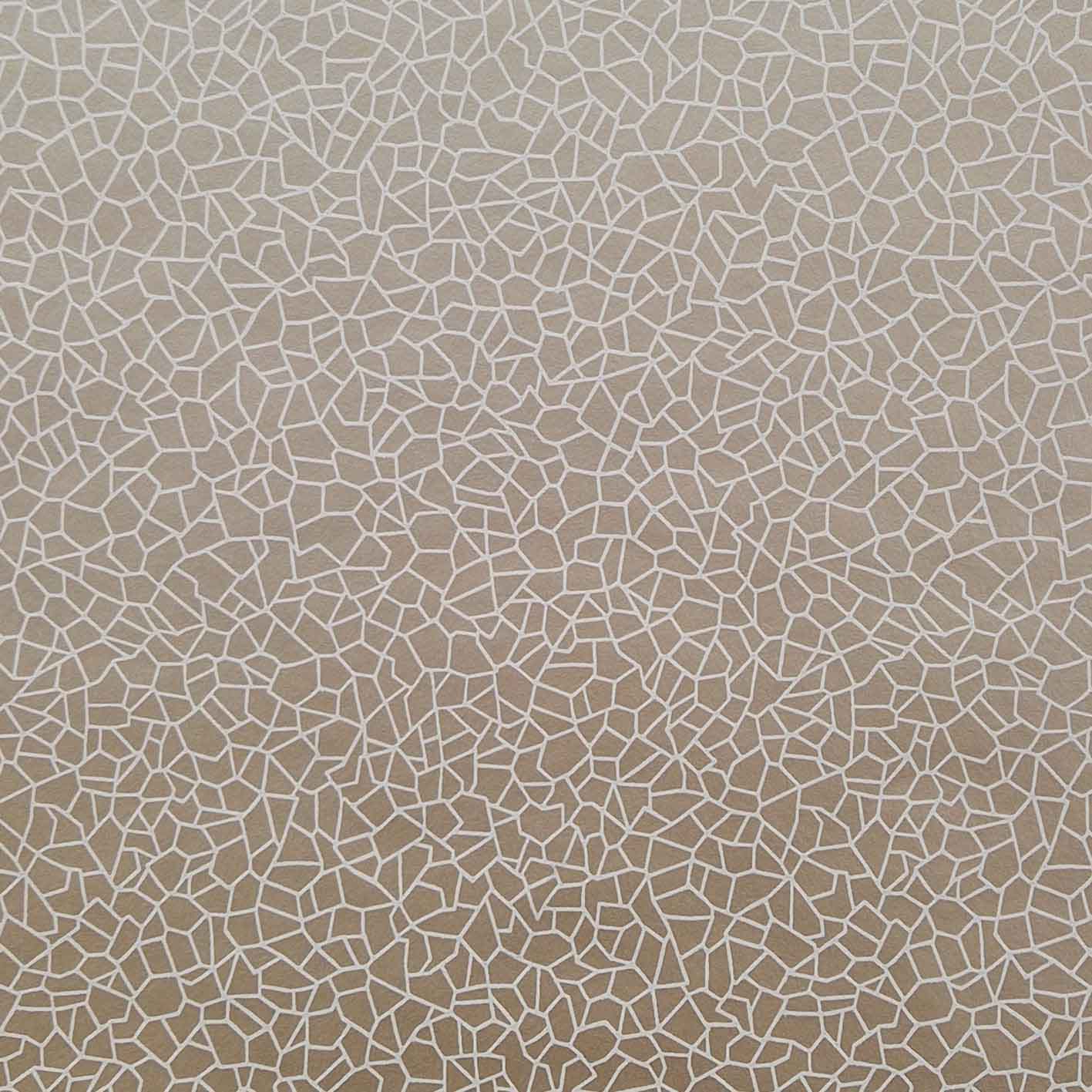 Kew Taupe Metallic Luxury Geometric Wallpaper