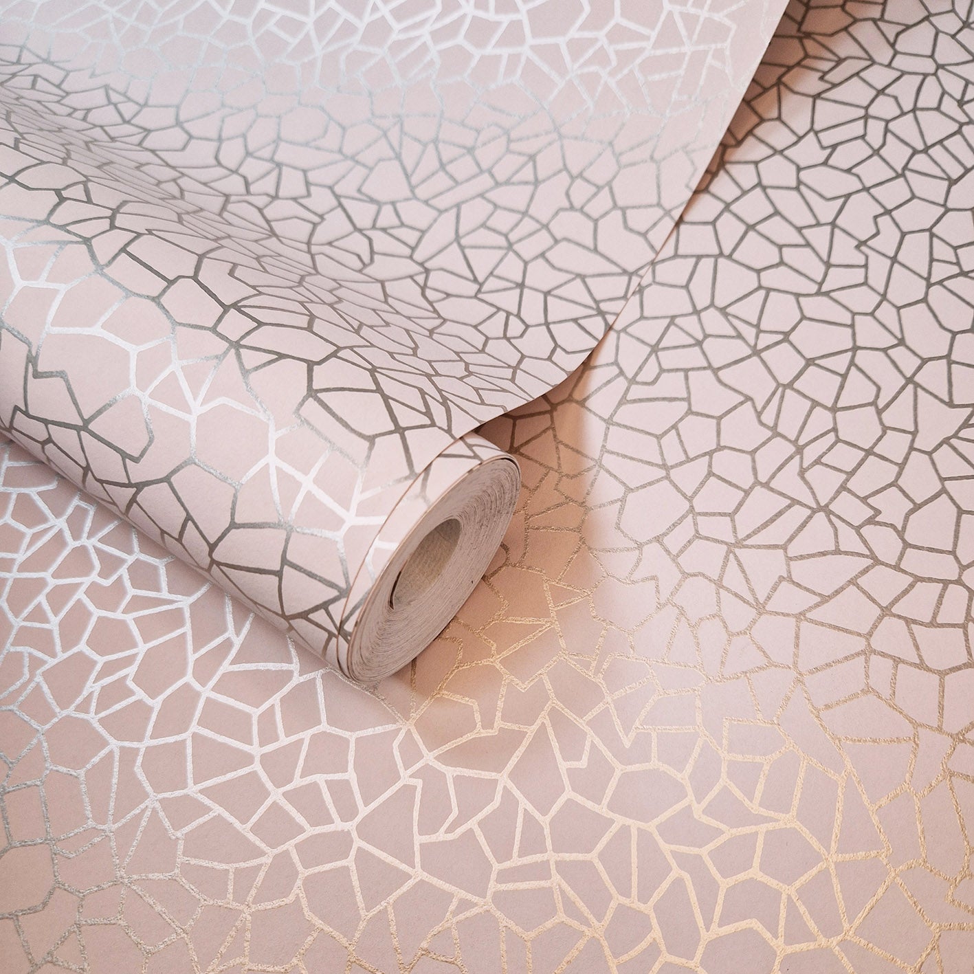 Kew Pink Luxury Geometric Wallpaper