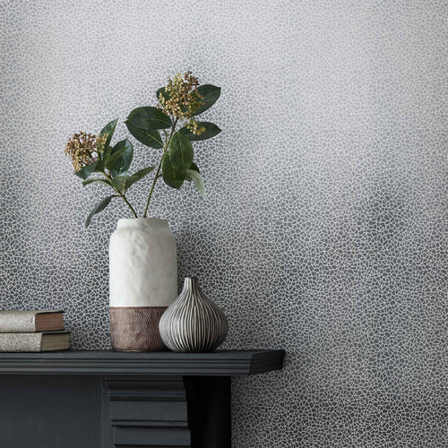 Kew Foil Silver Metallic Luxury Wallpaper