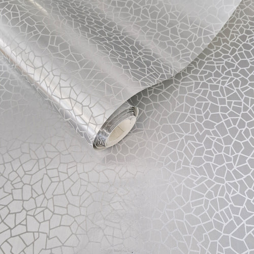 Kew Foil Silver Metallic Luxury Wallpaper