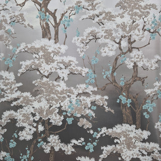 Harewood Foil Silver Luxury Chinoiserie Wallpaper