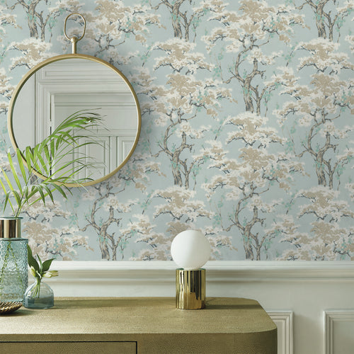Harewood Seafoam Green Luxury Chinoiserie Wallpaper
