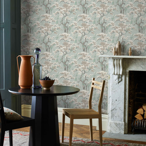 Harewood Seafoam Green Luxury Chinoiserie Wallpaper