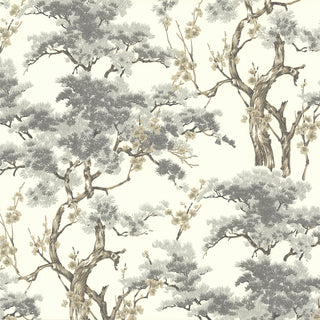 Harewood Grey Luxury Chinoiserie Wallpaper
