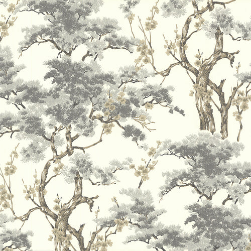 Harewood Grey Luxury Chinoiserie Wallpaper