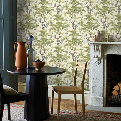 Harewood Lime Green Luxury Chinoiserie Wallpaper