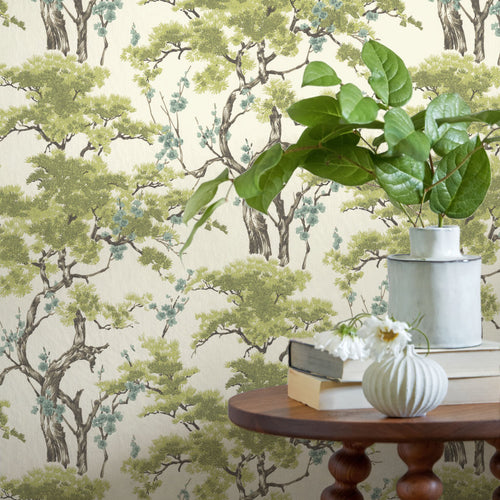 Harewood Lime Green Luxury Chinoiserie Wallpaper
