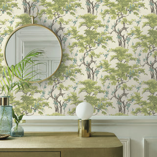 Harewood Lime Green Luxury Chinoiserie Wallpaper