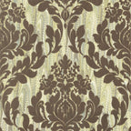 Faversham Moss Green Luxury Flock Wallpaper