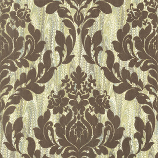 Faversham Moss Green Luxury Flock Wallpaper