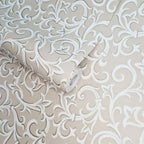 Brodsworth Natural Luxury Patterned Wallpaper