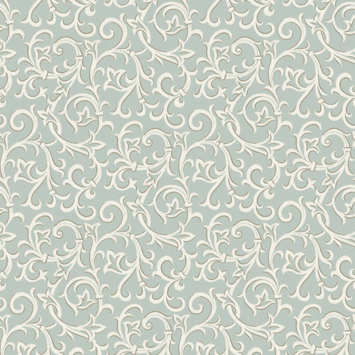Brodsworth Seafoam Green Luxury Patterned Wallpaper