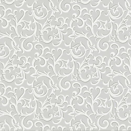 Brodsworth Grey Luxury Patterned Wallpaper